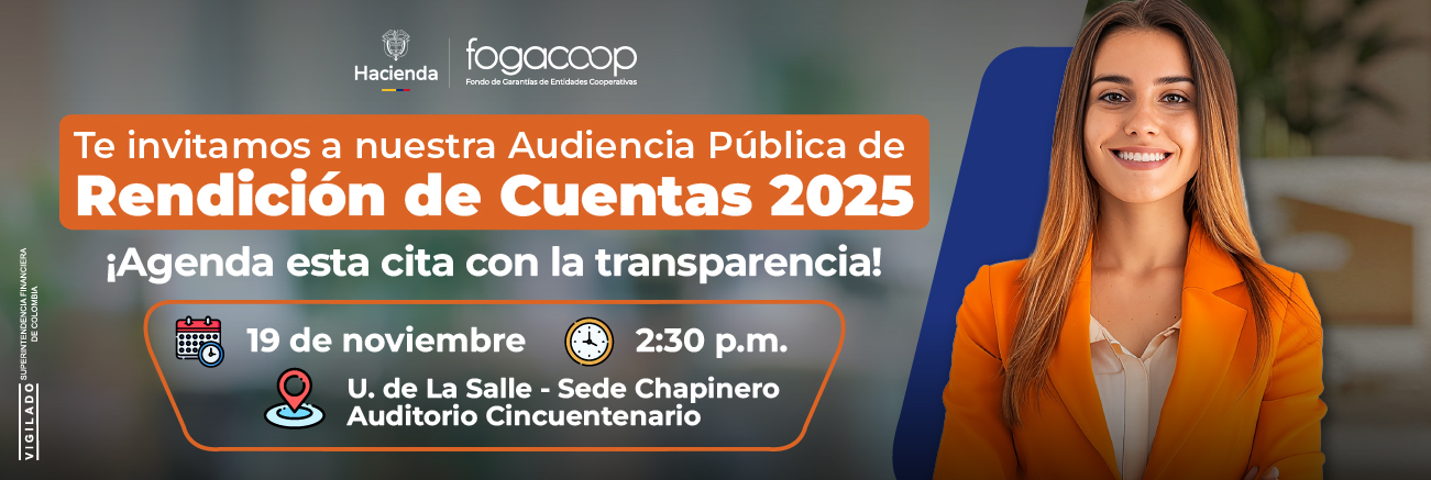 Fogacoop realizará su Audiencia Pública de Rendición de Cuentas 2025